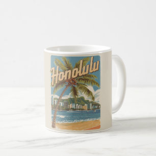 Travel Honululu, Hawaii tropical beach gifts Coffee Mug