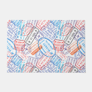 Travel icon doormat