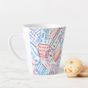 Travel icon latte mug