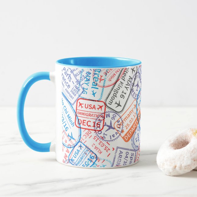 Travel icon mug (With Donut)