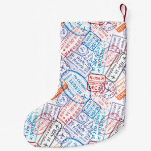 Travel icon small christmas stocking