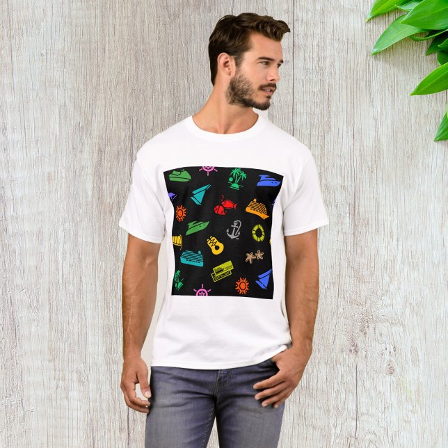 Travel Icons Mens T-Shirt (Creator Uploaded)