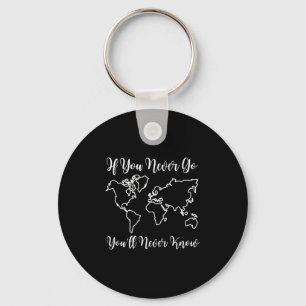 Travel - If You Never Go, You'll Never Know Key Ring
