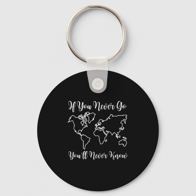 Travel - If You Never Go, You'll Never Know  Key Ring (Front)