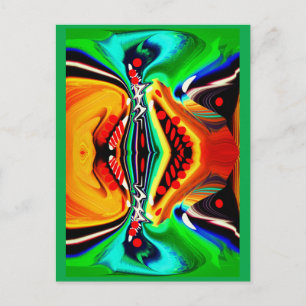 Travel in a fold in time art postcard