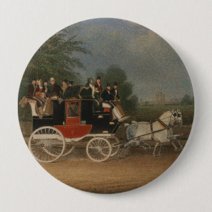 Travel in England, 1835. 10 Cm Round Badge
