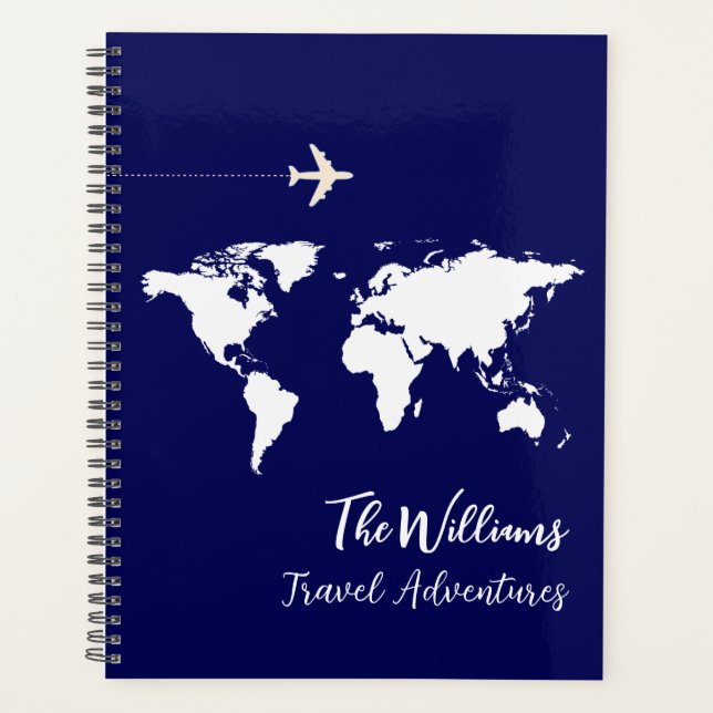 Travel International Navy Blue Planner (Front)