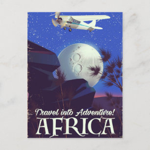 Travel Into Adventure! Africa Postcard