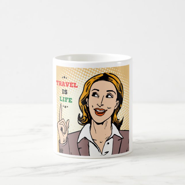 Travel Is Life Coffee Mug (Center)