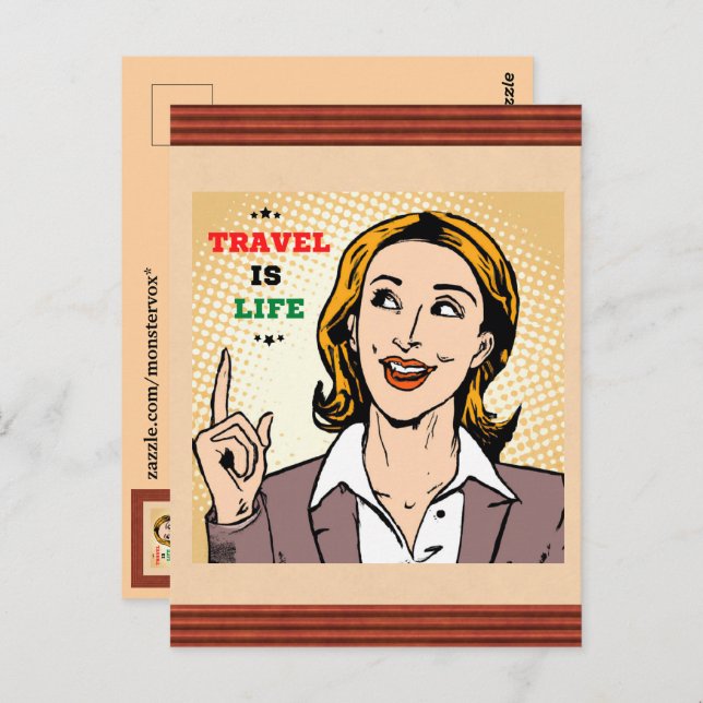 Travel Is Life Postcard (Front/Back)