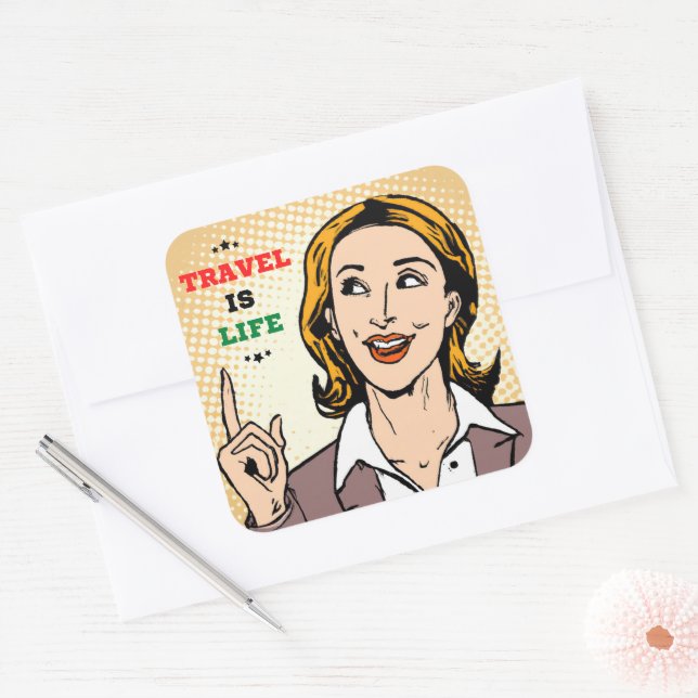 Travel Is Life Sticker (Envelope)