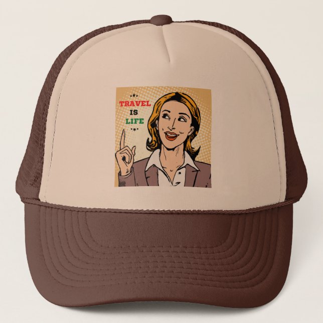 Travel Is Life Trucker Hat (Front)