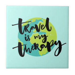 Travel is my Therapy Ceramic Tile