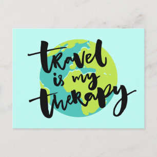 Travel is my Therapy Postcard