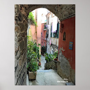 Travel Italy - Cinque Terre Vernazza Streets Poster