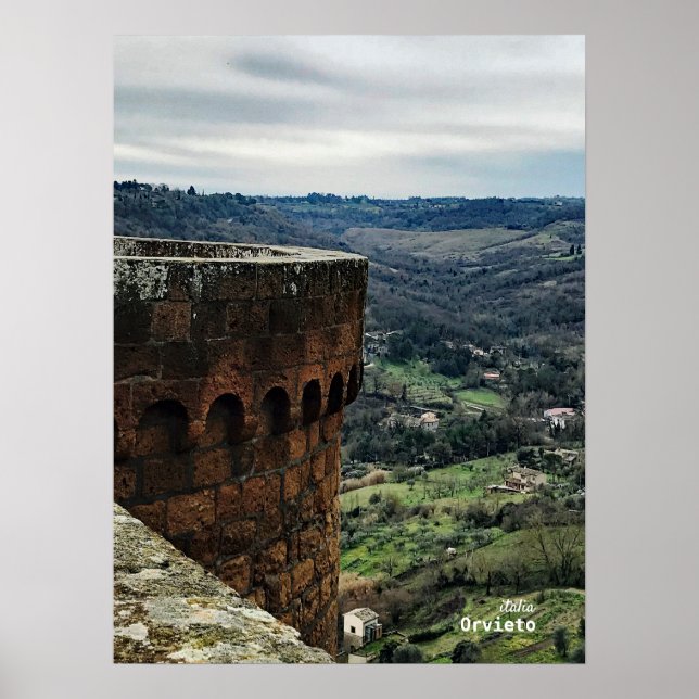 Travel | Italy - Orvieto Umbrian Countryside Poster (Front)