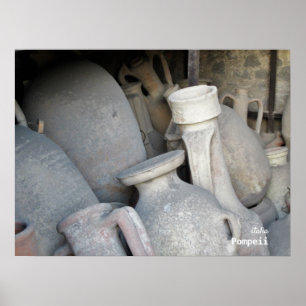 Travel   Italy - Pompeii Amphorae Poster