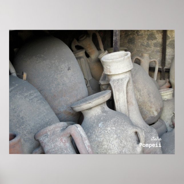 Travel | Italy - Pompeii Amphorae Poster (Front)