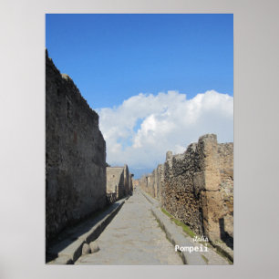 Travel Italy - Pompeii street Poster