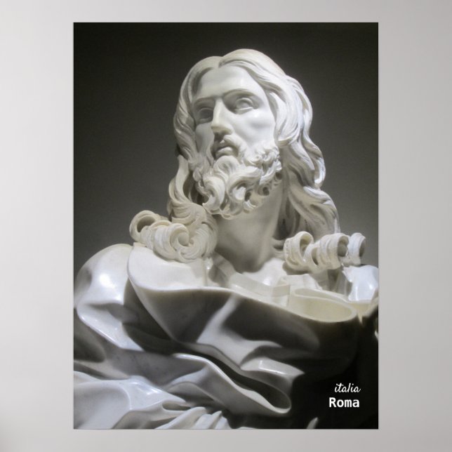 Travel | Italy - Rome, Bernini Jesus sculpture Poster (Front)