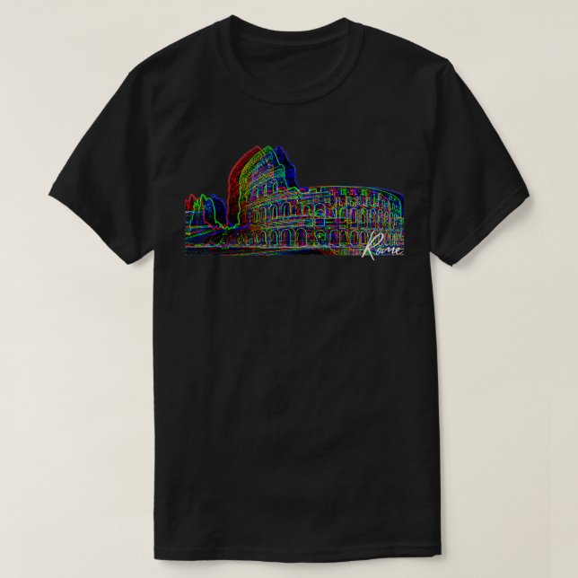 Travel Italy Rome Colosseum, Italian Souvenir Gift T-Shirt (Design Front)