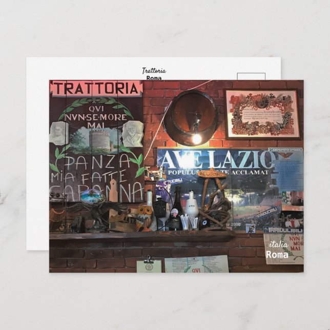 Travel | Italy - Rome Trattoria Postcard (Front/Back)