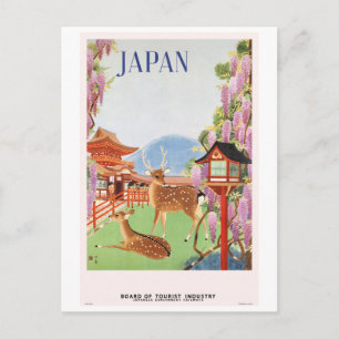 Travel Japan by Train Vintage Postcard