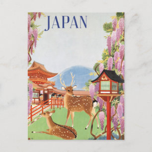 Travel Japan by Train Vintage Postcard