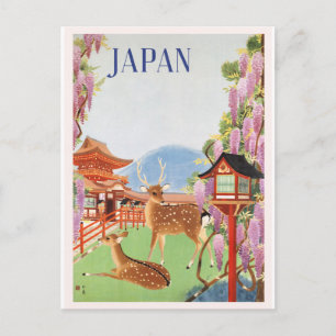 Travel Japan by Train Vintage Postcard