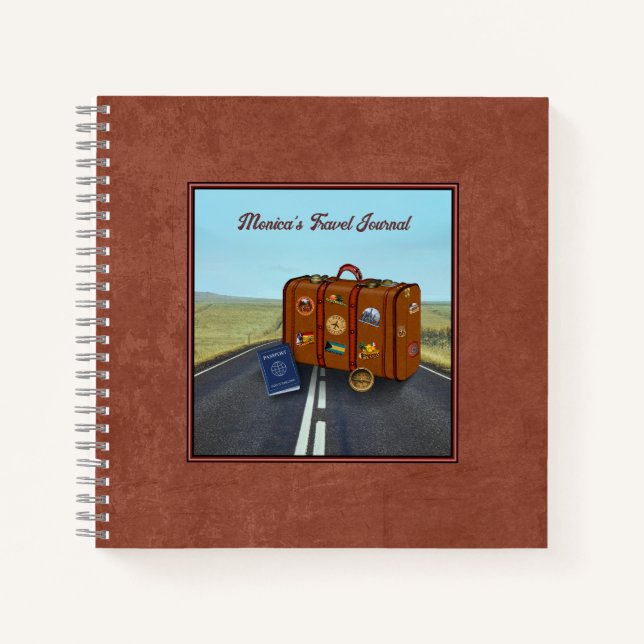 Travel Journal Spiral Notebook (Front)