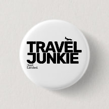 Travel Junkie Button