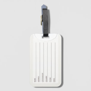 Travel Label for luggage. Luggage Tag