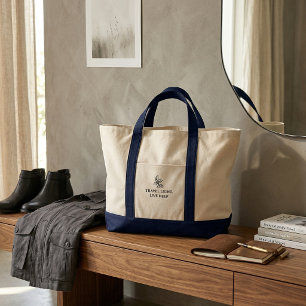 Travel Light Live Deep Minimalist Typography Tote Bag