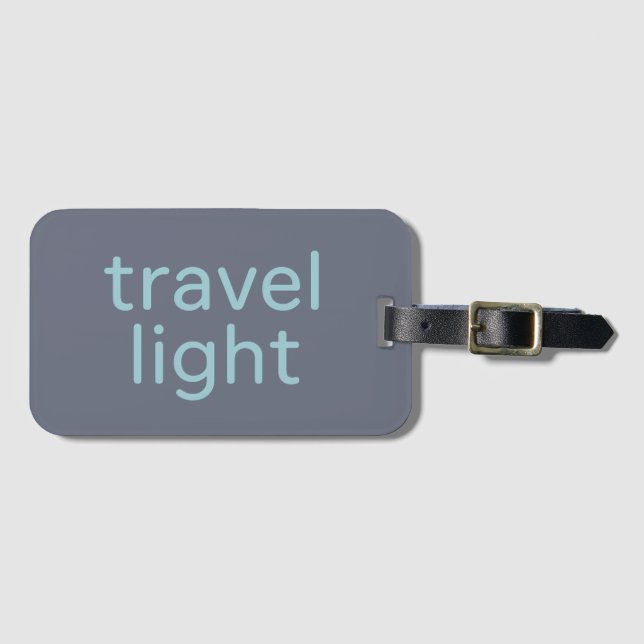 Travel Light Luggage Tag (Front Horizontal)