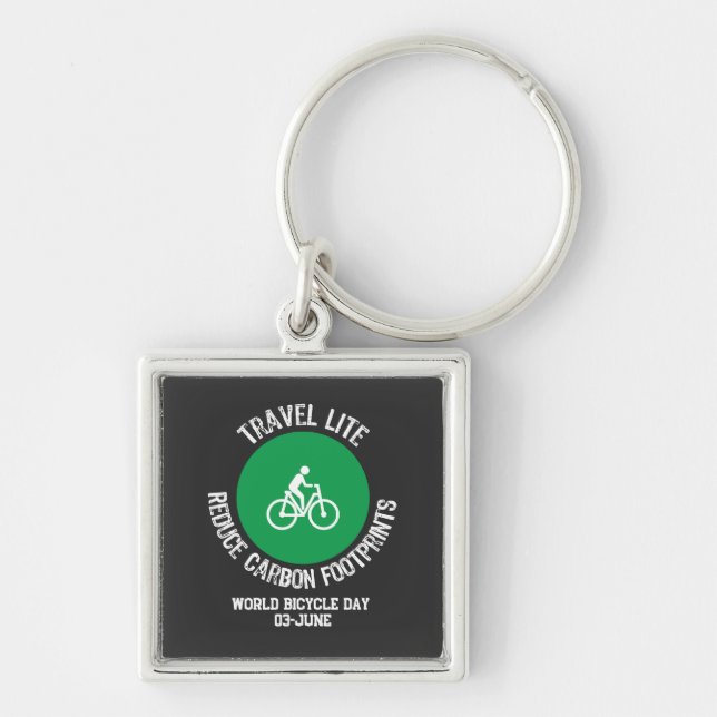 Travel Lite, Reduce Carbon Footprints.b Key Ring (Front)