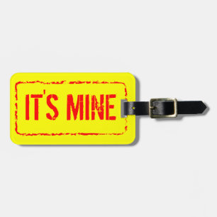 Travel lugage tag with rubber stamp sign