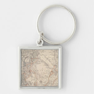 Travel Map of Dr V Martin de Moussy Key Ring