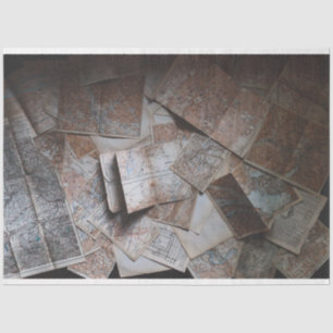 Travel Maps 20x30 Decoupage Background Tissue Paper