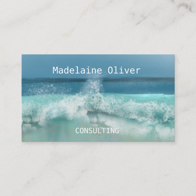 Travel Maritime Professional Sea Ocean  Wave  Business Card (Front)
