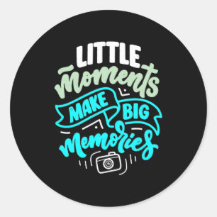 Travel Memories Photographer Classic Round Sticker