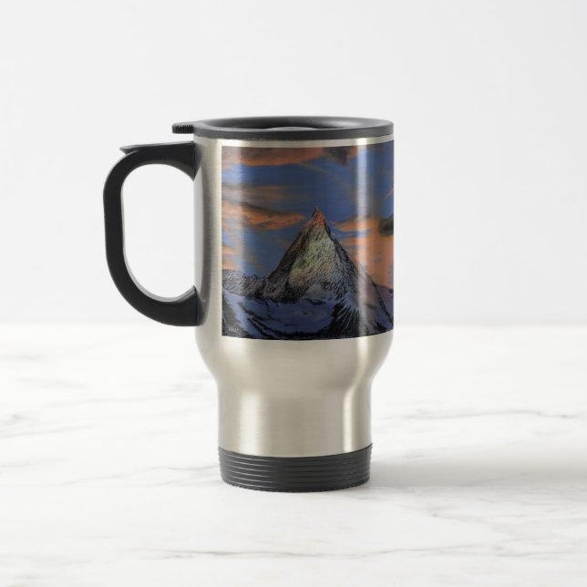 Travel Mug - "The Matterhorn At Sunset" (Left)