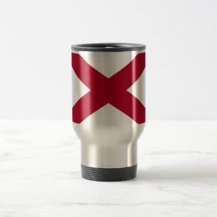Travel Mug with Flag of  Alabama State - USA