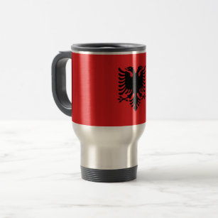 Travel Mug with Flag of Albania