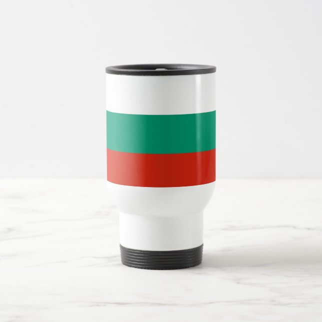 Travel Mug with Flag of Bulgaria (Center)