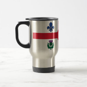 Travel Mug with Flag of Montreal, Canada