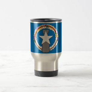 Travel Mug with Flag of  Northern Mariana Islands