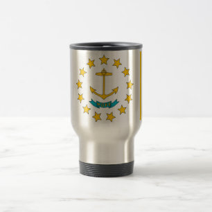Travel Mug with Flag of Rhode Island  State - USA