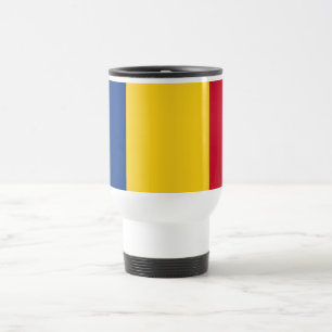 Travel Mug with Flag of Romania