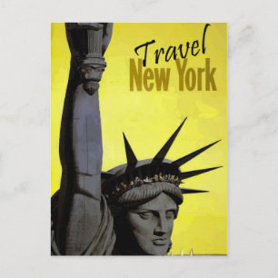Travel New York Statue of Liberty travel postcard