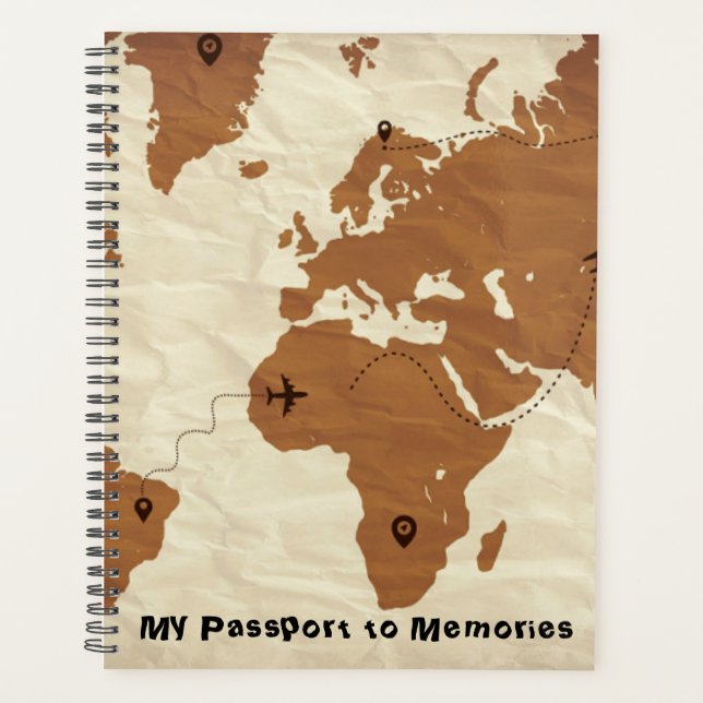 Travel notebook with motivational quotes planner (Front)